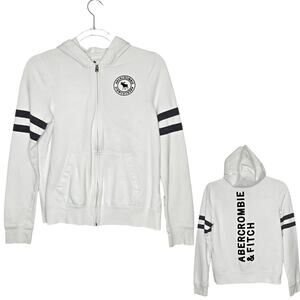 Abercrombie & Fitch Velvet Logo Hooded Jacket Youth 15/16 or Womens XS Y2K 2000s